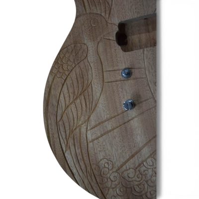 Custom Crown DIY Unfinished Carved Electric Guitar Body - Image 6
