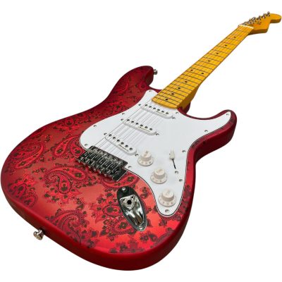 Custom Regent Burton Red Pink Paisley Electric Electric Guitar
