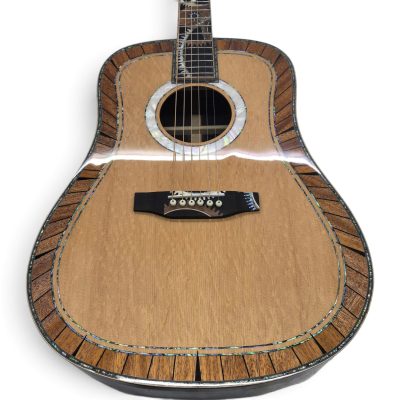 Custom Vertex D200 Natural Finish Solid Spruce Top Dreadnought Acoustic Electric Guitar