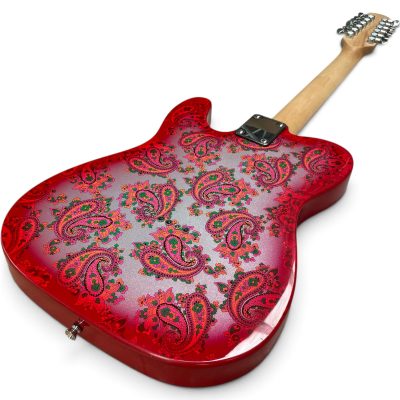 Custom Regent Pink Red Paisley 12 String Electric Guitar - Image 8