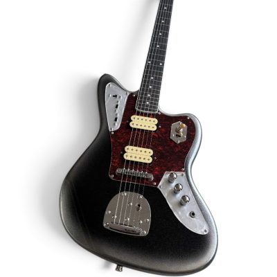 Custom Regent Black Silver Metallic Burst Jaguar Kurt Cobain Finish 6 String Electric Guitar