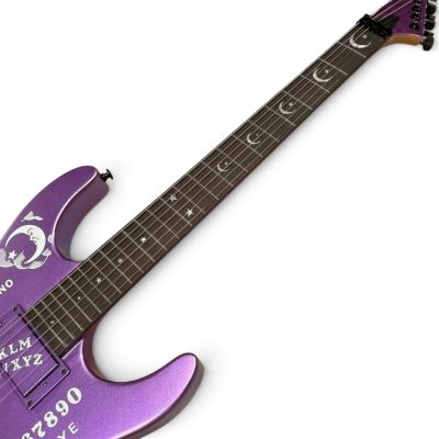 Custom Obsidian Kirk Ouija Board Metallic Purple Good Bye Guitar Floyd Rose Tremolo - Image 8