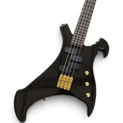 Custom Pulse Buzzard Black John Entwistle 4 String Bass Number Fretboard Inlays - Image 9