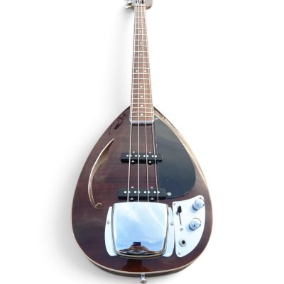 Custom Pyrite Walnut Translucent Dark Stain Mark IV Bill Wyman Teardrop 4 String Bass - Image 7