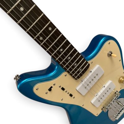 Custom Regent Lake Placid Blue Jaguar Lee Ranaldo Finish 6 String Electric Guitar P90 - Image 4