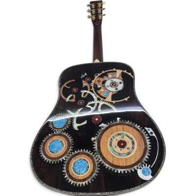 Custom Vertex D200 Natural Finish Solid Spruce Top Dreadnought Acoustic Electric Guitar - Image 4