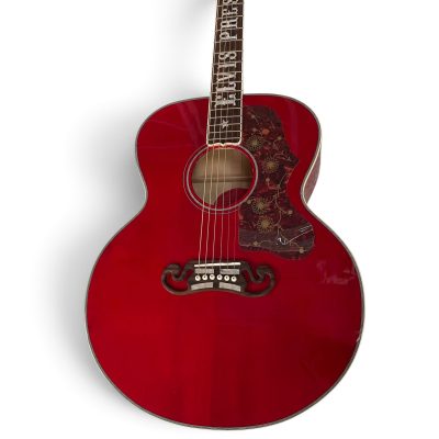 Custom Crown SJ200 Red Acoustic Electric Guitar Fishman Pickups