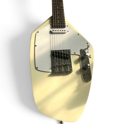 Custom Pyrite Phantom VI Vintage White Ian Curtis Teardrop 6 String Guitar