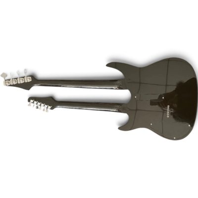 Custom Axis Gloss Black Double Neck 6 String Guitar And 4 String Bass - Image 3