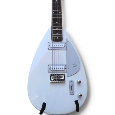 Custom Pyrite Mark III Brian Jones White Teardrop 6 String Guitar