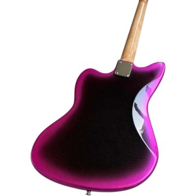 Custom Regent Pink Metallic Burst Jaguar Kurt Cobain Finish 6 String Electric Guitar - Image 3