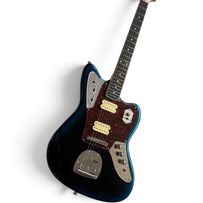Custom Regent Black Blue Metallic Burst Jaguar Kurt Cobain Finish 6 String Electric Guitar - Image 9