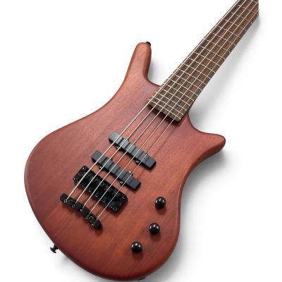 Custom Pulse Thumb Ryan BO Natural Transparent Satin Ovangkol 5 String Bass - Image 8