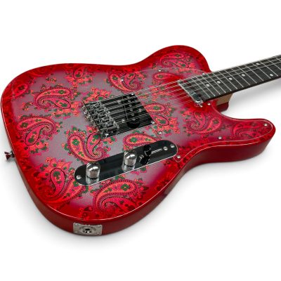 Custom Regent Pink Red Paisley 12 String Electric Guitar - Image 4