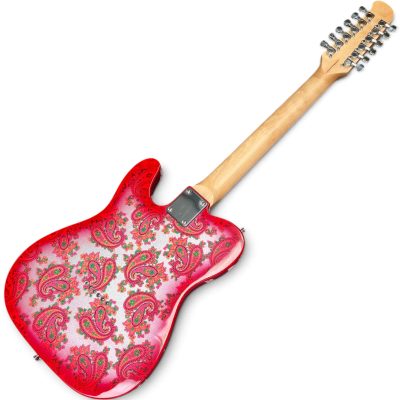 Custom Regent Pink Red Paisley 12 String Electric Guitar - Image 14