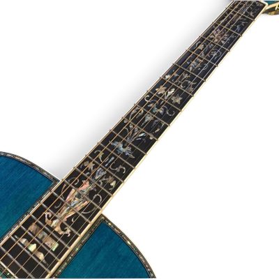 Custom Vertex 1833 D45 Blue Solid Koa Top Ply Acoustic Electric Guitar - Image 5