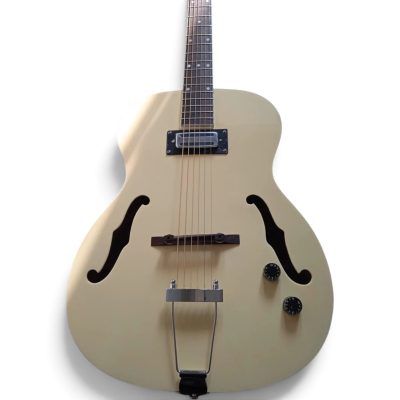 Custom Sovereign Rambler Setzer Cream Finish Fhole Electric Guitar