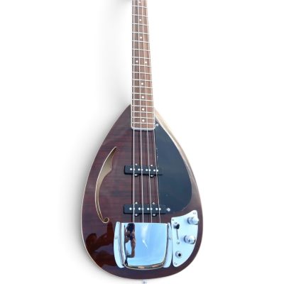 Custom Pyrite Walnut Translucent Dark Stain Mark IV Bill Wyman Teardrop 4 String Bass - Image 4