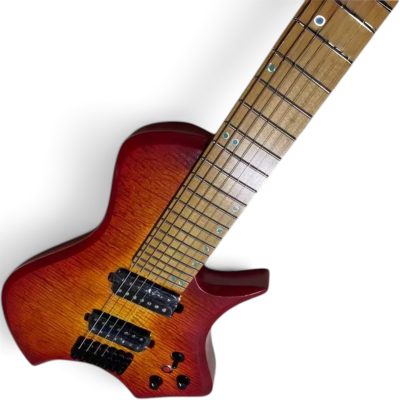 Custom Drift Autumnburst Larada Flame Quilted Maple Top 7 String Guitar - Image 5