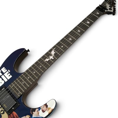 Custom Obsidian Hand Painted Black White Zombie Graphic Kirk Hammett Electric Guitar - Image 15