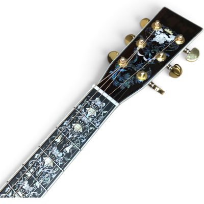 Custom Vertex Tree of Life Solid Spruce Top D45 Acoustic Electric Guitar Fishman EQ - Image 3