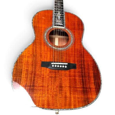 Custom Vertex D45 39 Inch Classic Solid Koa Top Flower Abalone Acoustic Guitar Sunburst