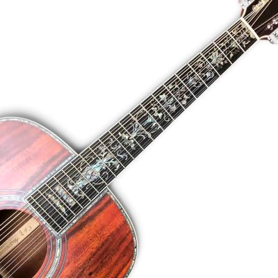 Custom Vertex Koa Matte Finish 41 Inch Acoustic Electric 12 String Guitar Fishman EQ - Image 8
