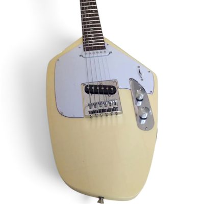 Custom Pyrite Phantom VI Vintage Cream White Ian Curtis Teardrop 6 String Guitar