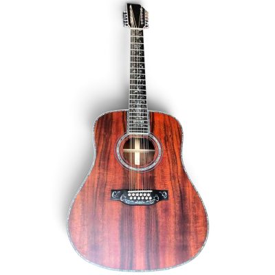 Custom Vertex Koa Matte Finish 41 Inch Acoustic Electric 12 String Guitar Fishman EQ