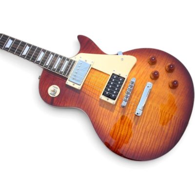 Custom Crown Standard Page Iced Tea Burst Flamed Maple Top Guitar - Image 3
