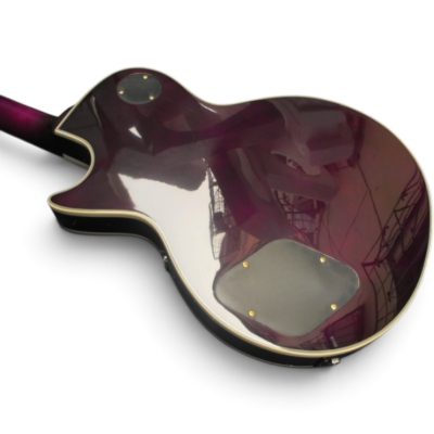 Custom Crown Transparent Purple Flamed Tiger Maple Top Guitar - Image 4