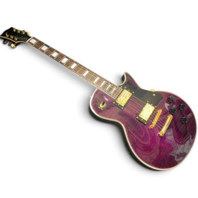 Custom Crown Transparent Purple Flamed Tiger Maple Top Guitar - Image 5