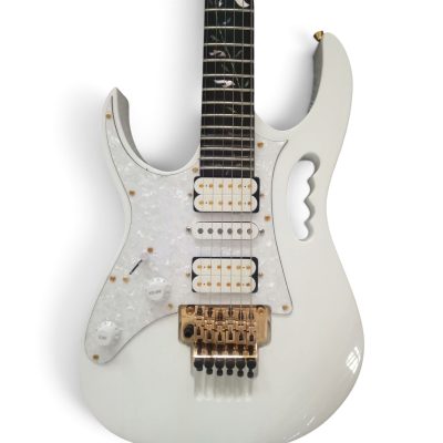 Custom Axis Left Handed SVAI White Jem Floyd Rose Tremolo 6 String Electric Guitar