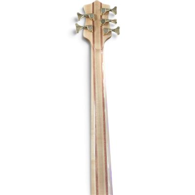 Custom Denver Smith Elite BSR Natural Quilted Maple 5 String Bass LED Blue - Image 3