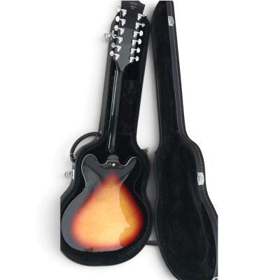 Custom Crown Clifton Semi Hollow ES335 12 String Vintage Sunburst Electric Guitar - Image 8