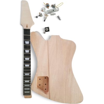 Custom Crown DIY Unfinished Firebird Guitar Kit Routed For Mini Humbucker Pickups - Image 2