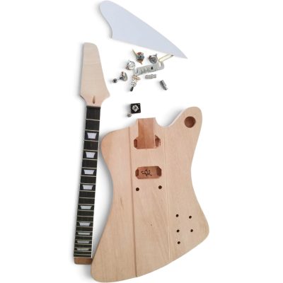 Custom Crown DIY Unfinished Firebird Guitar Kit Routed For Mini Humbucker Pickups