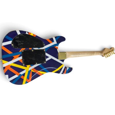 Custom Cinder Halen Multi Color Prism Stripe Floyd Rose Tremolo Guitar - Image 2