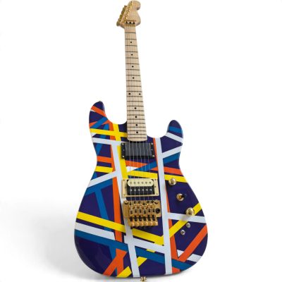 Custom Cinder Halen Multi Color Prism Stripe Floyd Rose Tremolo Guitar