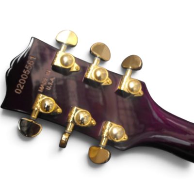 Custom Crown Transparent Purple Flamed Tiger Maple Top Guitar - Image 8