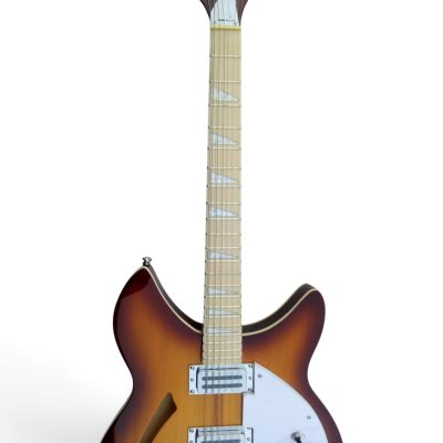 Custom Nova Slash Soundhole Tobacco Burst 360 George Harrison Finish 12 String Guitar - Image 4