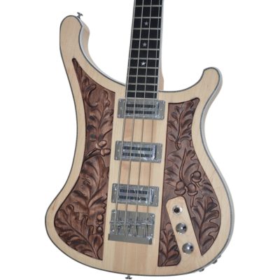 Custom Nova Lemmy Kilmister 4004 Natural Finish Engrave Carved 4 String Bass