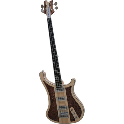 Custom Nova Lemmy Kilmister 4004 Natural Finish Engrave Carved 4 String Bass - Image 8