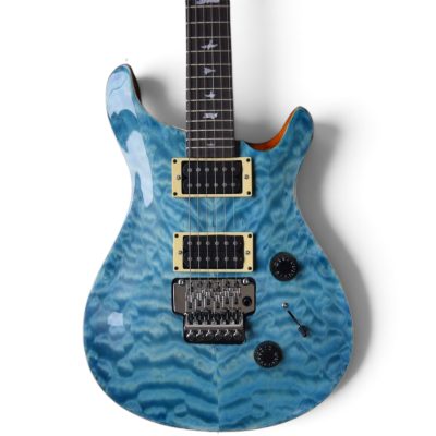 Custom Monarch Santana Blue Quilted Maple Top Tremolo Guitar