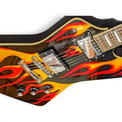 Custom Crown Hot Rod Flames Standard Electric Guitar - Image 11