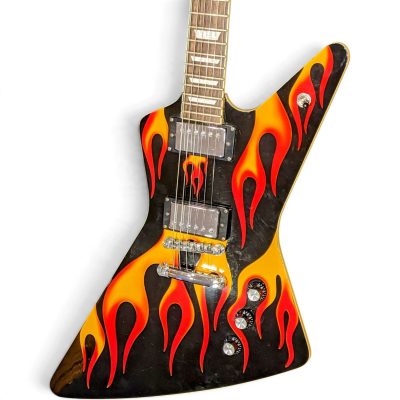 Custom Crown Hot Rod Flames Standard Electric Guitar
