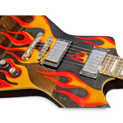 Custom Crown Hot Rod Flames Standard Electric Guitar - Image 10