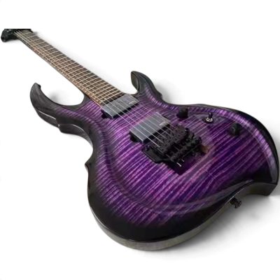 Custom Obsidian FRX Purple Burst Flamed Maple Top Electric Guitar Floyd Rose Tremolo