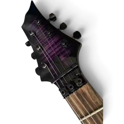 Custom Obsidian FRX Purple Burst Flamed Maple Top Electric Guitar Floyd Rose Tremolo - Image 5