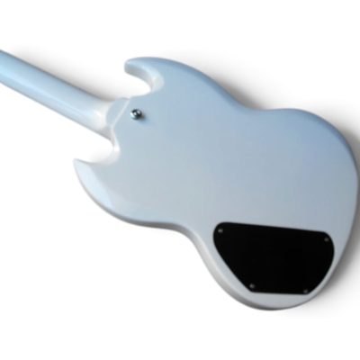 Custom Crown SG Angus White Finish Electric Guitar - Image 4